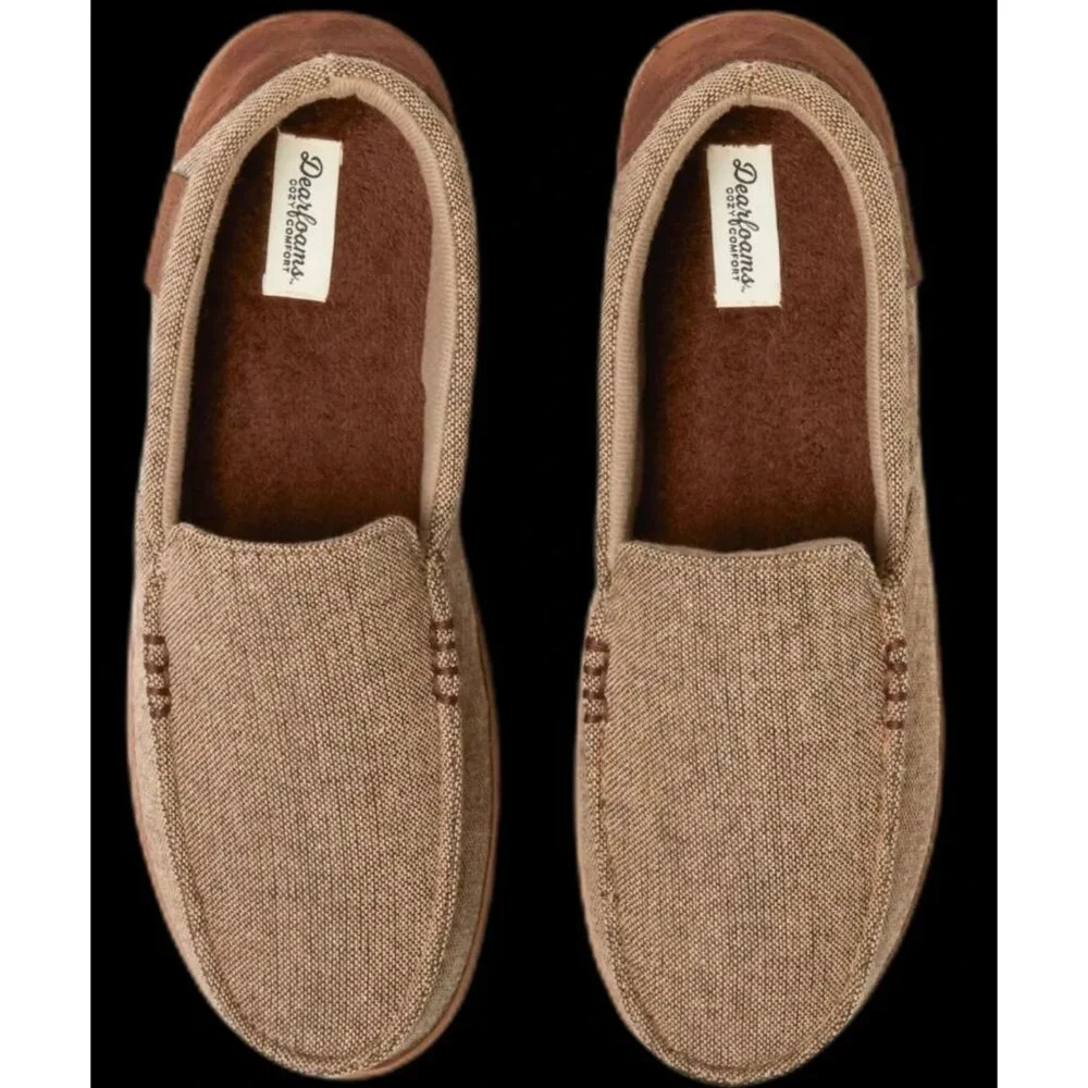 Dearfoams Cozy Comfort Men's XL Casual Slippers Indoor Outdoor SIZE 13-14 NEW